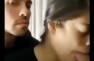 Girl sucking friend dick while boyfriend watching