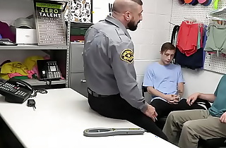 Creepy Security Officer Fucks Two Shoplifters In His Security Room - Copfucks