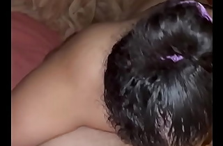 Thick ass 18 year old dominican sucking the skin off my dick, gets fucked raw doggy