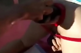 Guy gets his guts destroyed by an always-open anus speculum and a Monster black dildo