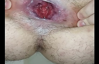 Anal with bottle after shower 4