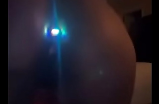 Ebony throwing ass with anal plug in 