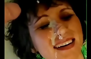 My face is soaked in cum