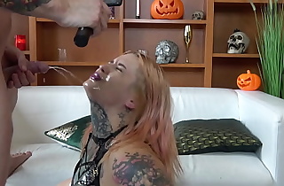 [2nd CAM ANGLE/BTS] INSANE NASTY Rough scene Sabien Demonia Puke, Piss and anal Full scene 2nd Side Cam unreleased footage