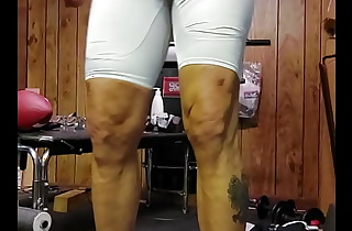 Wearing  football compression shorts