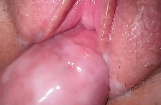 Fucked stepsister's teen creamy pussy, extreme close up