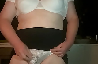 Jasmine cumming wearing white bra and white lace panties