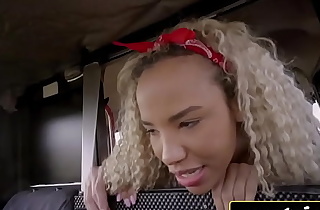 Young Ebony Hottie Fucks Cab Driver For a Free Ride (Romy Indy)