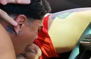Latin Thug sucks dick in the car- LatinoHunter porn 