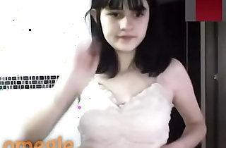 Cute little teen slut shows me her tits on omegle