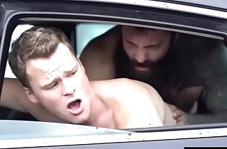 Sweaty Markus Kage bareback a boy in the car- CreeperDad porn 