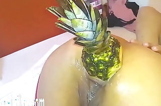 Fucking Her Loose Ass With a Pineapple