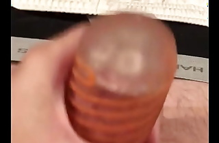 Solo male uses Tenga Spinner to rub one out