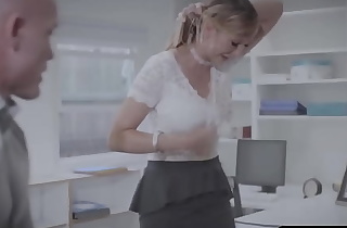 MILF secretary has sex with boss in the office