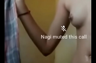 Cute Indian girl shows boobs and pussy to bf on video call
