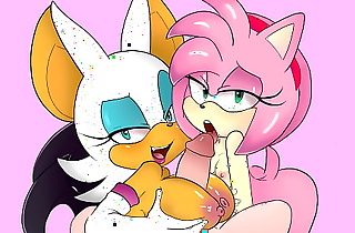 Amy Rose and Rouge Titjob
