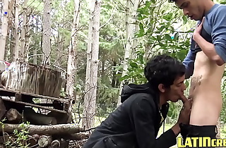 Latino's Another Day In The Woods For Paid Gay Sex