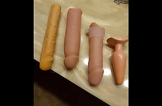 Pammy makes hubby try her 12x3 dildo