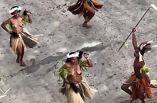 Melanesian dancers in Alotau Papua New Guinea