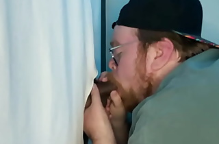 Beautiful uncut gets sucked at gloryhole