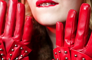 red gloves fetish.. and fur! model Arya (Arya Grander)