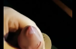 Home from work and horny, thick oozy cum down little cock