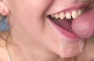 Best college friends testing new camera and cum in mouth