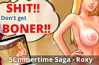 Young nerd accidentally hits on bigtits blonde cheerleader in a college shower. Will he get a boner??? (Summertime Saga - Roxy 1)