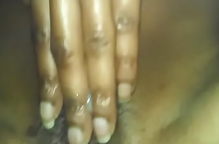 Teasing Wet Ebony Pussy With White Cock