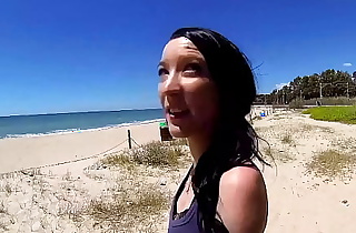 Skinny Teen Tania Pickup for First Assfuck at Public Beach by old Guy