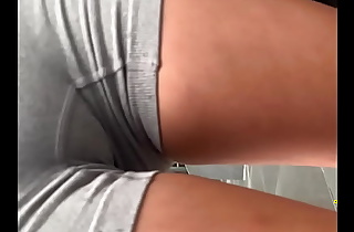 Amazing tight ass and close up pussy bulge