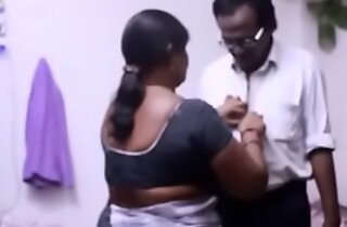 Indian aunty romance with her husband's friend.