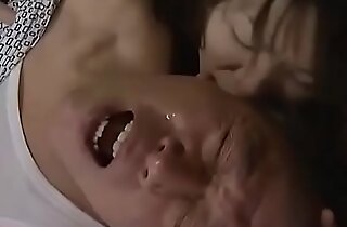 Japanese mature wife seduces father in law and murders her husband with lover