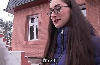 Public Agent Young Russian in Glasses Fucking a Big Cock