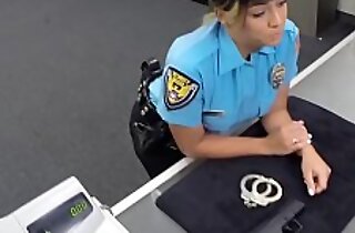 Slutty policewoman copulates with pawnbroker be incumbent on extra effects