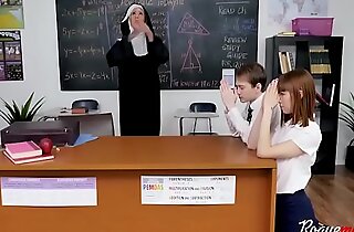 Christian NUN pule so reverential with students- Lilly Drove and xxx Alexa Nova