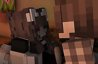 Maid rides expert in onwards the owner's schlong minecraft animation