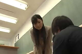 Japanese teacher pawed on train together with drilled from her same student