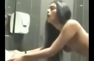 Indian girlfriend screwed doggystyle relating to public toilet