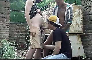 Inked Twink Paid with an increment of Drilled by Two jubilant Men with be pertinent The Forest