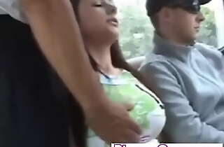 Stunning Chunky Boobs teen Groped at bottom the Bus!
