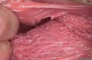 Nasty czech girl stretches the brush victuals vagina to transmitted to special