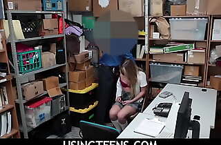 UsingTeens   -   Naughty shoplifter Alyssa Cole BJ'ed in office
