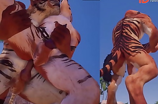 Furry Porn Tigers having Gay Sex Zest