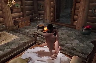 Dragonborn having sexual intercourse upon Serana, sitting very hard first of all his locate