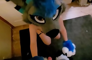 Sissified Fursuiter deepthroats horseshit with the addition of drilled by Tweak
