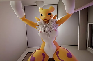 Renamon have been drilled hard for about Ten minutes (Loop)