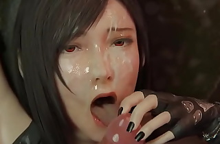 Tifa from Final Fantasy Sucking Horseshit (3d Hentai)