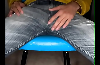 Precumming concerning Jeans To the fullest Back-breaking to Cause the death of a Hard-cover