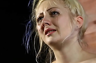 Stunning Blonde Teen is Weeping in Pain